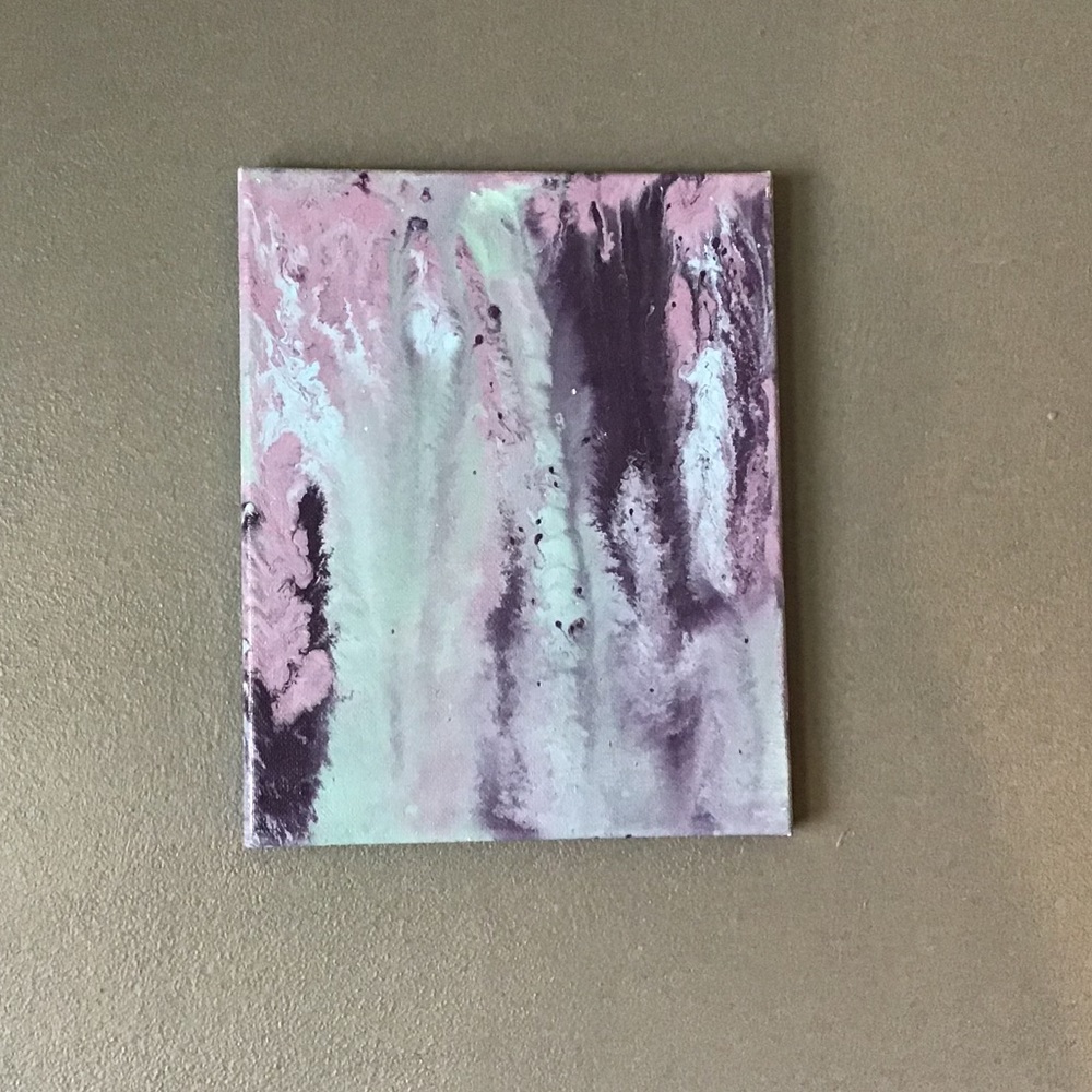 Purple/Turquoise Marble Painting